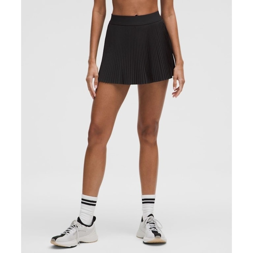 Lululemon Skirt Women 4 Black Varsity Pleated Tennis Golf Athletic Skort - Picture 2 of 10